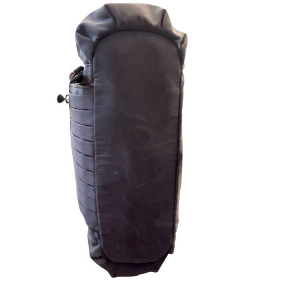 Vintage 00s Brighton Dark Gray Nylon & Crocodile Leather Trimmed Shoulder Bag - Picture 11 of 13